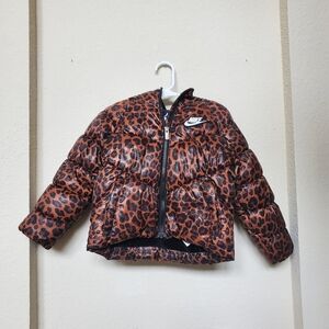 Nike Kids Leopard Print Puffer Jacket.  Size 2T